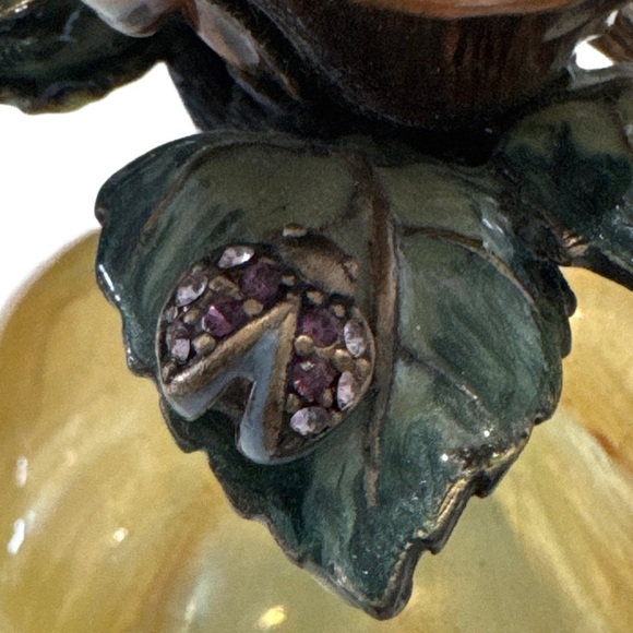 JAY STRONGWATER PERFUME BOTTLE ROSE & LADYBUG STOPPER SWAROVSKI CRYSTALS VANITY - Picture 9 of 9